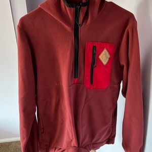 Atmosphere Mountainworks Rust Red Half-Zip Fleece Pullover